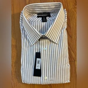 Banana Republic Men's Striped Tan Shirt